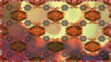 Kahverengi renkte yaz çiçekleri. Küçük çiçekteki sevimli çiçek deseni. Raster deseni. Raster illüstrasyonu.