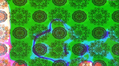 Asya tekstil tarzında. Düz Çiçek Elementleri Tasarımı. Raster illüstrasyonu. Çiçek desenli çizim. Güzel kumaş deseni. Renkli Bahar Teması çizim şablonu.