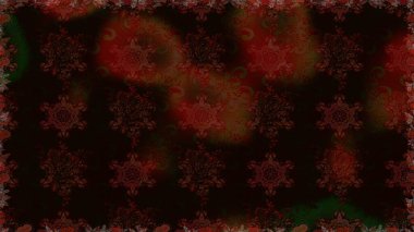 Çiçek. Kusursuz dekoratif arka plan, çiçek mandala. Siyah renklerde. Raster illüstrasyonu.