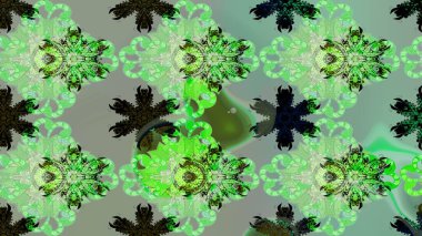 Raster illüstrasyonu. Anti-stres için soyut örnek sayfası. Yeşil renklerde.