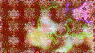 Rasterleştirme Trendy kumaş deseni. Şirin çiçekler. Kesintisiz çizgi deseni.