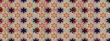 Bej renkli çiçekler. Düz Çiçek Elementleri Tasarımı. Sevimli çiçek raster deseni. Renkli Yaz Teması çizim şablonu.