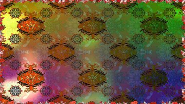 El çizimi Raster çizimi. Duvar kağıdı, web sitesi arka planı, ambalaj kağıdı, davetiye, broşür, afiş veya web sitesi için kusursuz çiçek deseni kullanılabilir. Karalama elementleri.