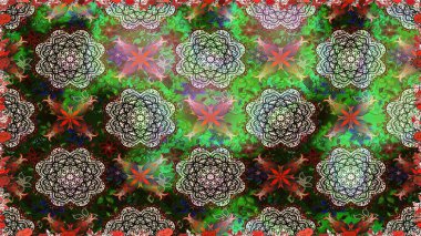 Çiçeksiz desenlerin resmi. Vadinin yeşil renkli çiçekleri.