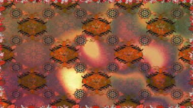 Nazik, narin çiçek arkaplanı. Çiçekli karalama şeklinde Raster çiçek deseni. Kahverengi renkte çiçekler.