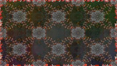 Gri renkli çiçekler. Raster illüstrasyonu. Küçük çiçekte sevimli çiçek deseni var..