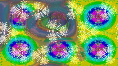 Elle çizilmiş sonbahar çiçeği deseni. Renkli yeşil çizim kalıbı. Doodle tarzı. Tekstil ve kapak tasarımı için mükemmel. Yeşil renkte çiçekler.