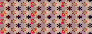 Modern çiçek arkaplanı. Rengarenk çiçekleri ve doğal renklerde yaprakları olan harika bir çiçek deseni. Moda baskıları için zarif bir şablon. Halk stili.