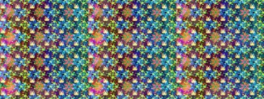 Raster illüstrasyonundaki çiçek desenli çizim. Mavi renklerde. Güzel kumaş deseni. Raster illüstrasyonu.