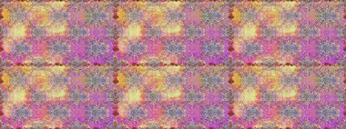 Renkli Bahar Temalı Kusursuz Arkaplan. Düz Çiçek Elementleri Tasarımı. Çiçeksel fantezi tasarımı. Parlak bir arka planda..