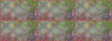 Düz Çiçek Elementleri Tasarımı. Raster Illustrasyon 'da moda olmayan çiçek deseni. Renkli Yaz Temalı Kusursuz Arkaplan. Gri renkli çiçekler.