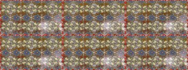 Kahverengi renkli çiçeklerle kusursuz çiçek deseni. Suluboya tarzında kahverengi renkte çiçekler.