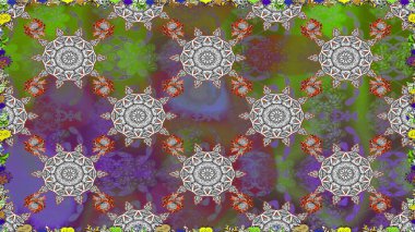 Çiçekli yaz çiçekleri. Motley illüstrasyonu. Küçük renkli çiçekler. Kusursuz. Moda baskıları için zarif bir şablon. Küçük çiçekte şirin desenler.