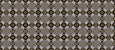 Klasik klasik klasik arka plan. Geleneksel oryantasyon süsü. Gri ve kahverengi renklerde altın elementlerle kusursuz desen. Klasik raster altın pürüzsüz desen.