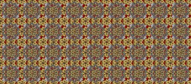 Kahverengi, gri ve nötr renklerde altın tekrarlayan elementlerle soyut arkaplan. Kusursuz oryantal klasik altın desen.