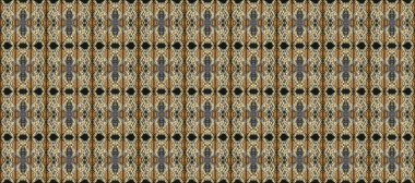 Kusursuz oryantal klasik altın desen. Gri ve kahverengi renklerde altın tekrarlayan elementler içeren Raster soyut arkaplanı.