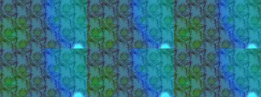 Raster illüstrasyonu. Anti-stres için soyut örnek sayfası. Mavi renklerde.