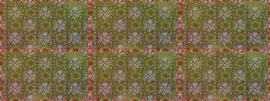 Düz Çiçek Elementleri Tasarımı. Kahverengi renkli çiçekler. Çiçekle kusursuz desen. Renkli Bahar Teması Kusursuz Arkaplan.