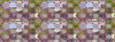 Raster deseni. Gri renkte yaz çiçekleri. Raster illüstrasyonu. Küçük çiçekte sevimli çiçek deseni var..