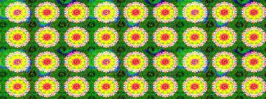 Renkli Bahar Teması eskiz kalıbı. Yeşil renkli çiçekler. Çiçek desenli eskiz. Düz Çiçek Elementleri Tasarım Raster illüstrasyonu.