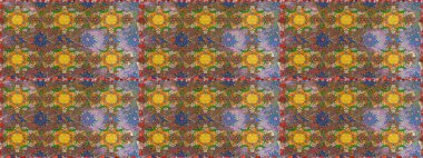 Organik motif arka planı. Kusursuz desen. Raster illüstrasyonu. Ultraviyole kumaş deseni.