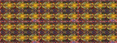 Raster illüstrasyonu. Robot resim. Kahverengi renkli çiçekler. Şirin çiçek elementleri..