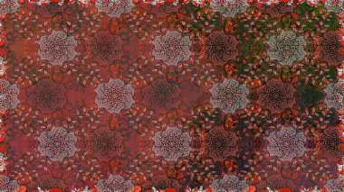 Çizgisiz desen. Raster Moda kumaş deseni. Şirin çiçekler..