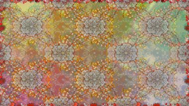 Çiçekli, suluboya desenli kusursuz çiçek deseni. Renkli Bahar Temalı Kusursuz Arkaplan. Raster illüstrasyonu. Düz Çiçek Elementleri Tasarımı. Tarafsız renklerde çiçekler.