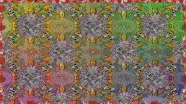 Tekstil, tebrik kartı, boyama kitabı, telefon kılıfı baskısı için kullanılabilir. Etnik Mandala süsü. Raster Henna dövme stili. Hint çiçekli desenli şal desenli..