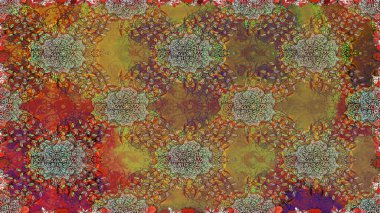 Kahverengi renkli çiçekler. Raster düz çiçekleri pürüzsüz desen. Tasarım hediye paketi, tebrik kartları, posterler ve afiş tasarımı.