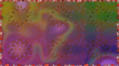 Kahverengi renkli çiçekler. Çiçekli karalama şeklinde Raster çiçek deseni. Nazikçe, güzel çiçek arkaplanı..