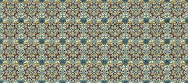 Klasik klasik klasik arka plan. Kusursuz klasik raster altın desenli. Gri ve nötr renklerde altın elementlerle kusursuz desen. Geleneksel oryantasyon süsü.