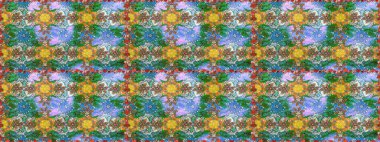 Yeşil renkli çiçekler. Raster dikişsiz şirin çiçek deseni. Bahar mevsimi. Tatil havası. Nazik romantik baskı.