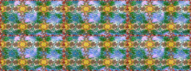 Yeşil renkli çiçekler. Raster dikişsiz şirin çiçek deseni. Bahar mevsimi. Tatil havası. Nazik romantik baskı.