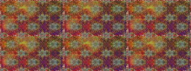 Kahverengi çiçekli kusursuz desen, suluboya çiçek deseni, sevimli çiçek, duvar kağıdı, kart veya kumaş için fayanslı. Raster - stok.