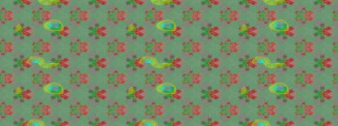 Raster Hip kumaş deseni. Eskiz Vintage Çiçek Deseni.