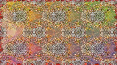 Küçük çiçekteki sevimli çiçek deseni. Kahverengi renkte çiçekler.