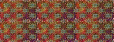 Raster illüstrasyonu. Asya tekstil tarzında. Kusursuz çiçek deseni. Renkli Bahar Temalı Kusursuz Arkaplan. Düz Çiçek Elementleri Tasarımı. Kahverengi renkte çiçekler.