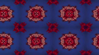 Renkli unsurlarla hareketli arka plan görüntüleri. Çiçekler. Eski model. Bayrak tarzı. Video kaydı. Şablon. Döngü. Kusursuz..
