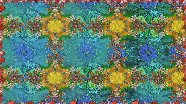 Raster dikişsiz çiçek deseni. Vadinin mavi renkli çiçekleri.