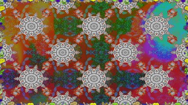 Güzel kumaş deseni. Raster suluboya deseni, narin çiçekler, kahverengi çiçekler, tebrik kartı şablonu..