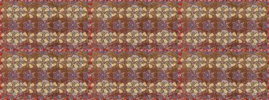 Çiçekli karalama şeklinde Raster çiçek deseni. Kahverengi renkli çiçekler. Yumuşak, bahar çiçekli arka plan.