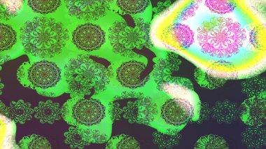 Eskiz modeli etnik tasarım. Çiçekleri, deniz kabukları, mandalaları ve suluboya efektleriyle donanma geçmişi. Yatak çarşafları, ceket, paket tasarımı, kumaş ve moda kavramları için tekstil baskısı.