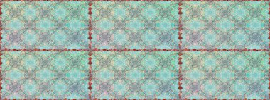 Tarafsız renklerde parlak çiçekli halı ile kusursuz desen.