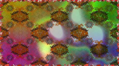 Çiçek deseni duvar kağıdı, desen dolguları ve web sayfası arka planı için kullanılabilir. Süslü, dikişsiz, soyut çiçeklerle süslenmiş. Şekillendirilmiş çiçeklerle kusursuz desen.