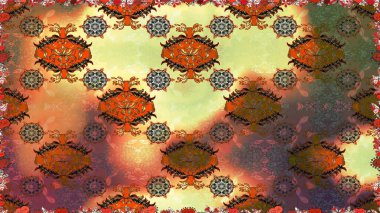 Soyut zarafet, çiçekli arkaplan deseni. Raster Güzel kumaş deseni.