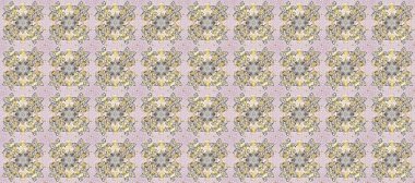 Raster altın desen. Kusursuz altın desenli bukleler. Doğu tarzı arabesk. Raster illüstrasyonu. Altın elementli nötr, bej ve gri renkler.