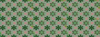 Kabile sanatı boho baskısı, klasik çiçek arkaplanı. Arkaplan dokusu, duvar kağıdı, yeşil renkli çiçek teması. Soyut etnik raster çizim kalıbı.