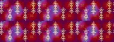 Yeni yıl kar tanesi. Düz kar karalama ikonları, yılbaşı afişi için kar taneleri silueti, kartlar. Mor, kırmızı ve menekşe renkleri üzerine şirin soyut kar tanesi raster tasarımı.