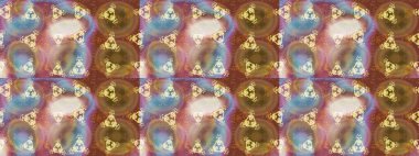 Raster Illustrasyon 'daki Çiçek Deseni' nin son moda çizimi. Kahverengi renkli çiçekler. Düz Çiçek Elementleri Tasarımı. Renkli Yaz Teması çizim şablonu.